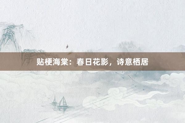 贴梗海棠：春日花影，诗意栖居