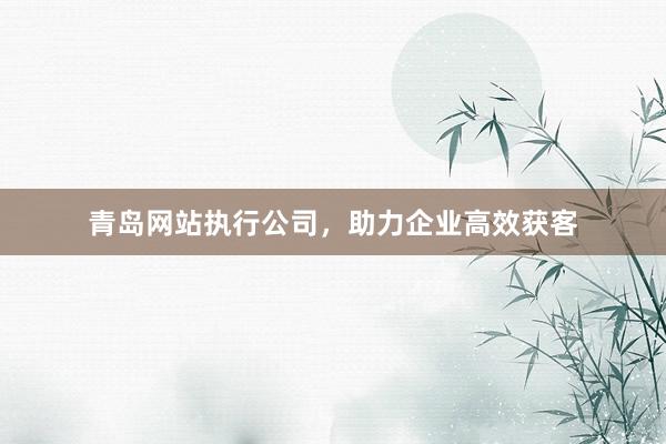 青岛网站执行公司，助力企业高效获客