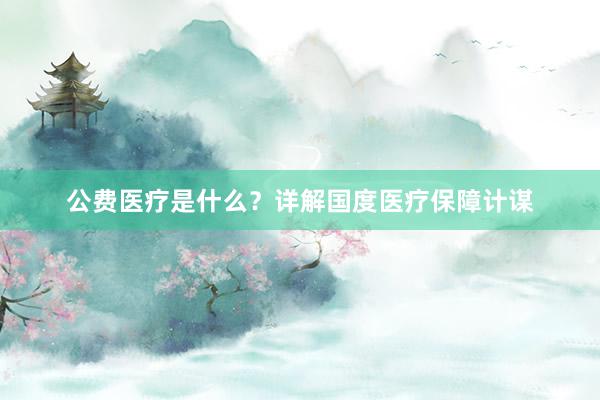 公费医疗是什么？详解国度医疗保障计谋
